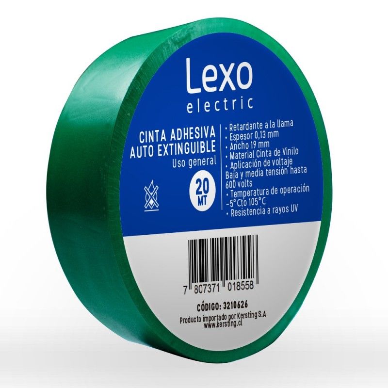 xr:d:DAFfJ2ypMbA:45,j:45083702716,t:23041222 Cinta aislante PVC verde 19mm, 20mts - Image 1
