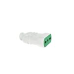 Enchufe volante hembra 16A, 250V, 2P+T, blanco