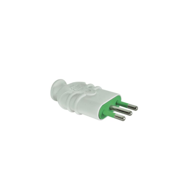 xr:d:DAFfJ2ypMbA:59,j:2734976987,t:23041416 Enchufe volante macho 10A, 250V, 2P+T, blanco - Image 1