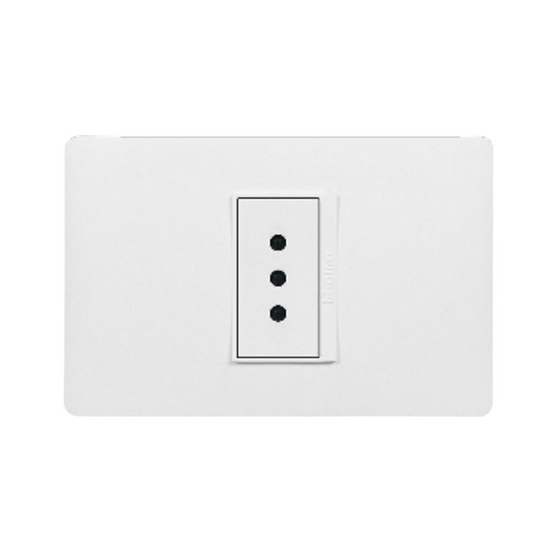 xr:d:DAFfJ2ypMbA:55,j:2673071369,t:23041317 Toma de corriente simple 2P+T 10A . Bticino Luzica ref. PU1113 - Image 1